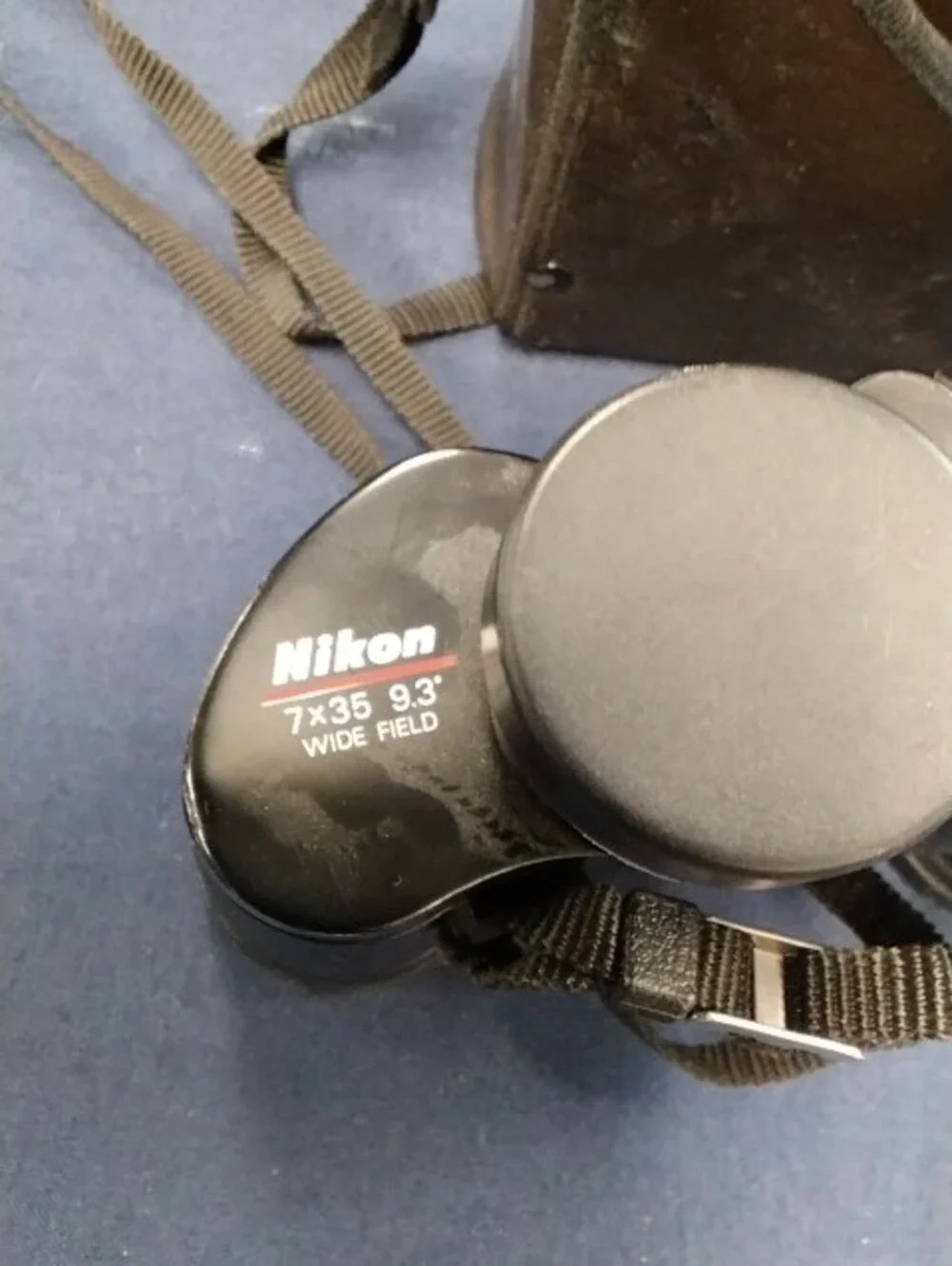 Nikon Black Binoculars with Brown Case